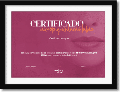 Micropigmentação e Neutralização Labial 5 certificadomicro - Transforme sua carreira com nosso curso online de Micropigmentação e Neutralização Labial. Aprenda técnicas avançadas para realçar lábios perfeitos. Inicie sua jornada para se tornar um especialista agora!